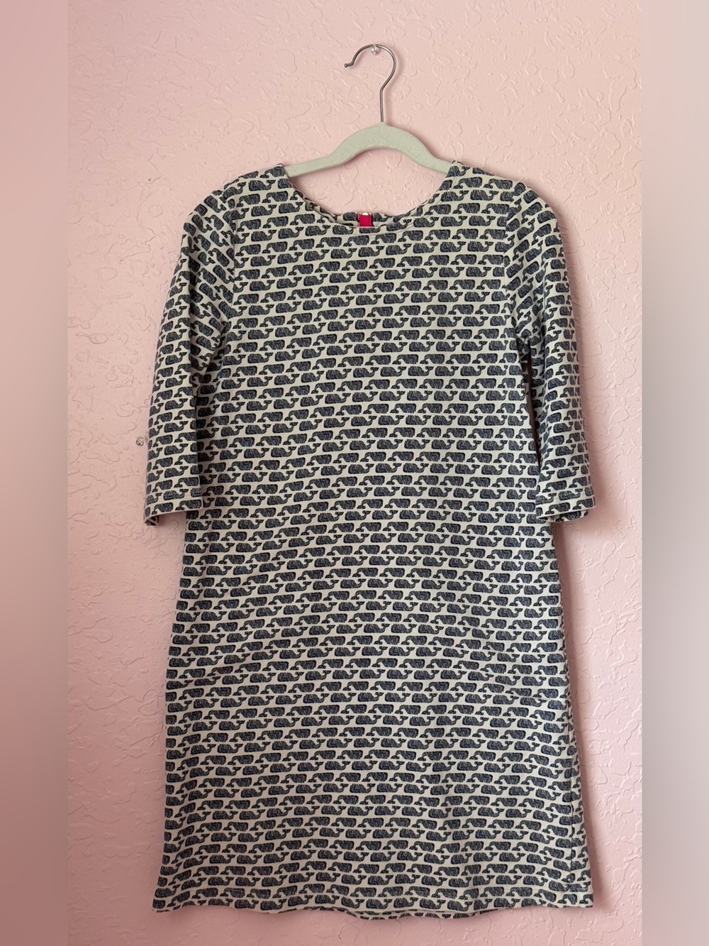 Vineyard Vines Girls’ Whale Print Dress – Size M (10–12)
